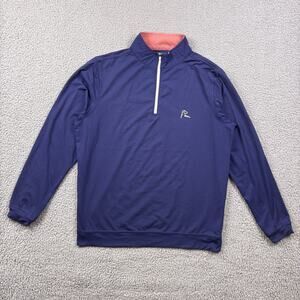 Rhoback 1/4 Zip Womens Small Blue Performance Golf Pullover Mock Neck Stretch